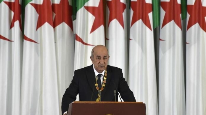 Le nouveau président algérien Abdelmadjid Tebboune lors de sa prestation de serment à Alger, le 19 décembre 2019