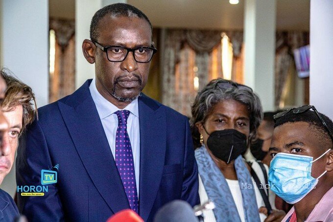 delegation-ONU-a-Bamako La délegation du conseil de sécurité avec Abdoulaye Diop, ministre des affaires étrangères